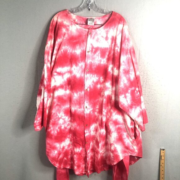 The African Village Tops - The African Village Frock Womens One Size Tie Dye Hippie Artsy Boho Set NEW